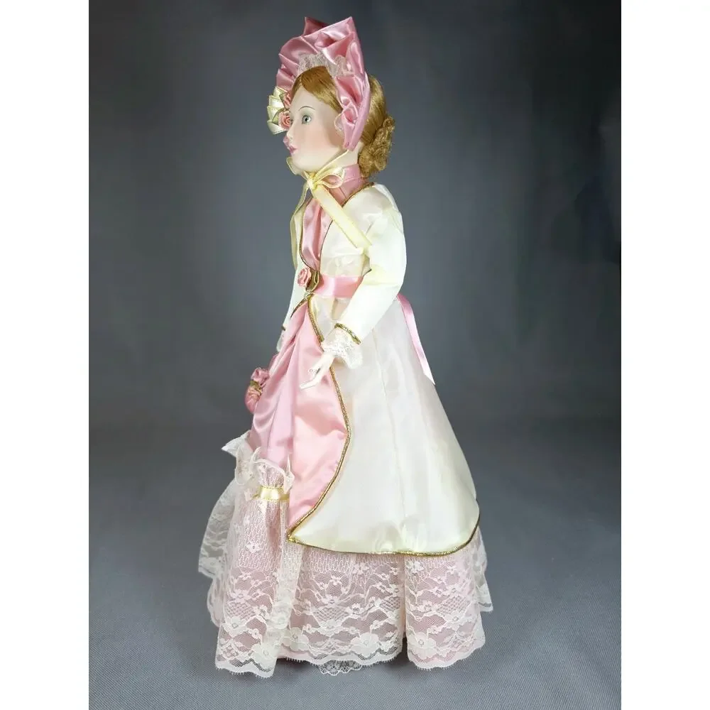 Vintage Edwin Knowles Elegance Victorian Lady Porcelain Doll with Stand